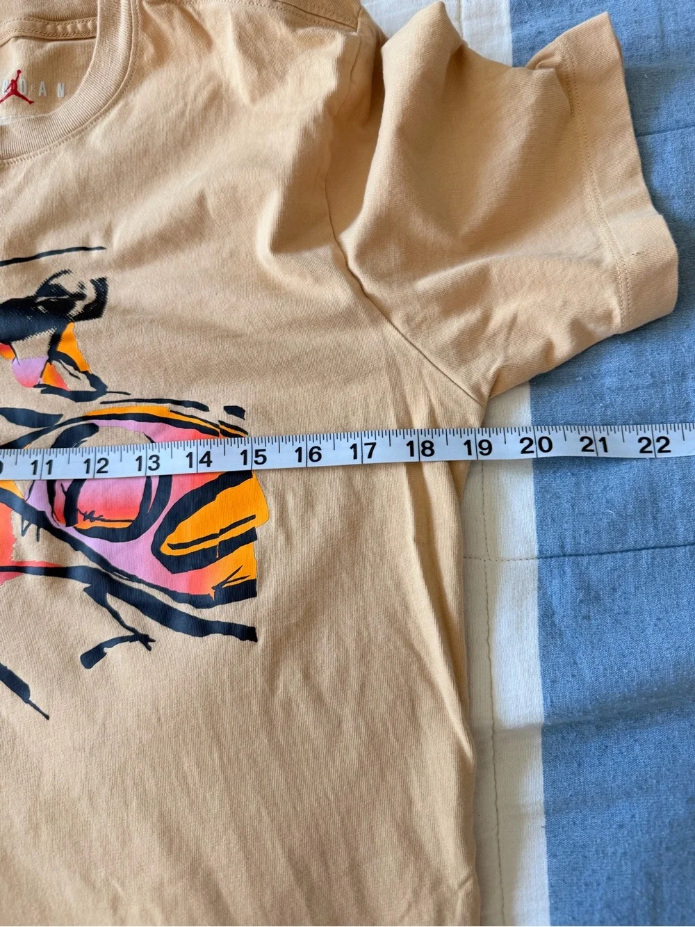 Jordan Flight MVP Men's T-Shirt - Sesame/Sundial/ Black Graphic Tee Size S